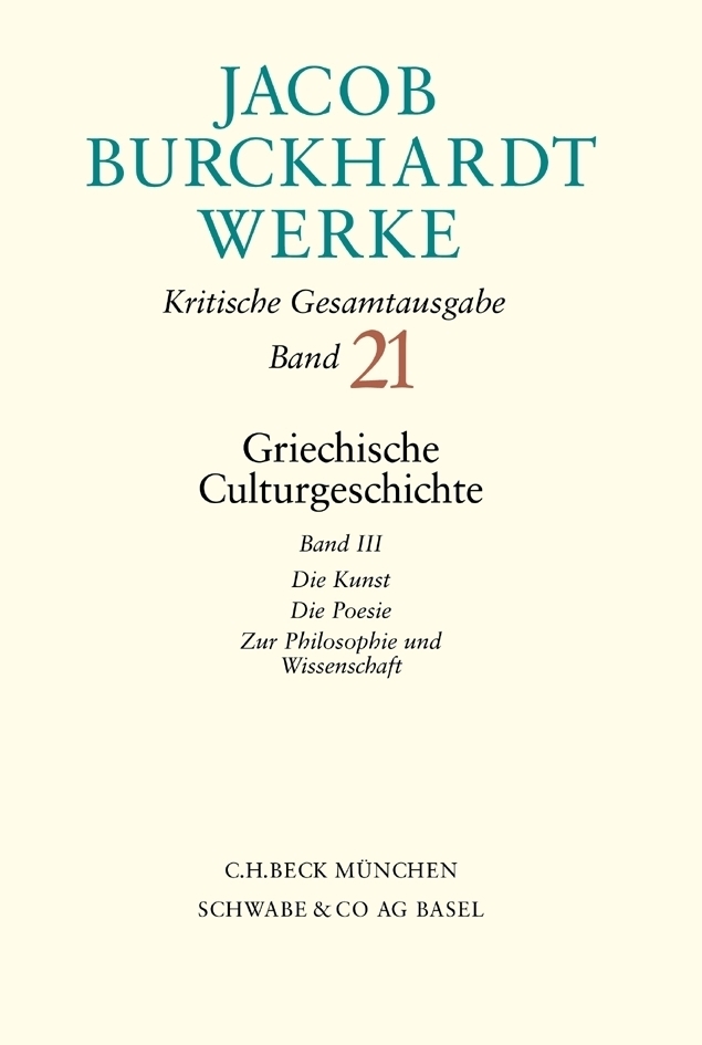 Cover: 9783406482328 | Jacob Burckhardt Werke Bd. 21: Griechische Culturgeschichte III. Bd.3