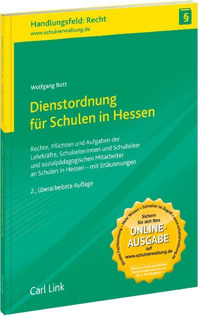 Cover: 9783556067321 | Dienstordnung für Schulen in Hessen | Wolfgang Bott | Taschenbuch