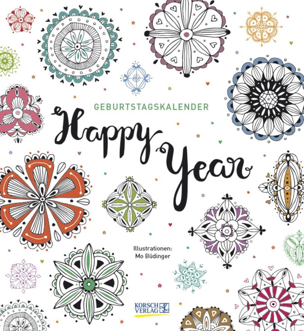 Cover: 9783731866817 | Geburtstagskalender Happy Year | Verlag Korsch | Kalender | Deutsch