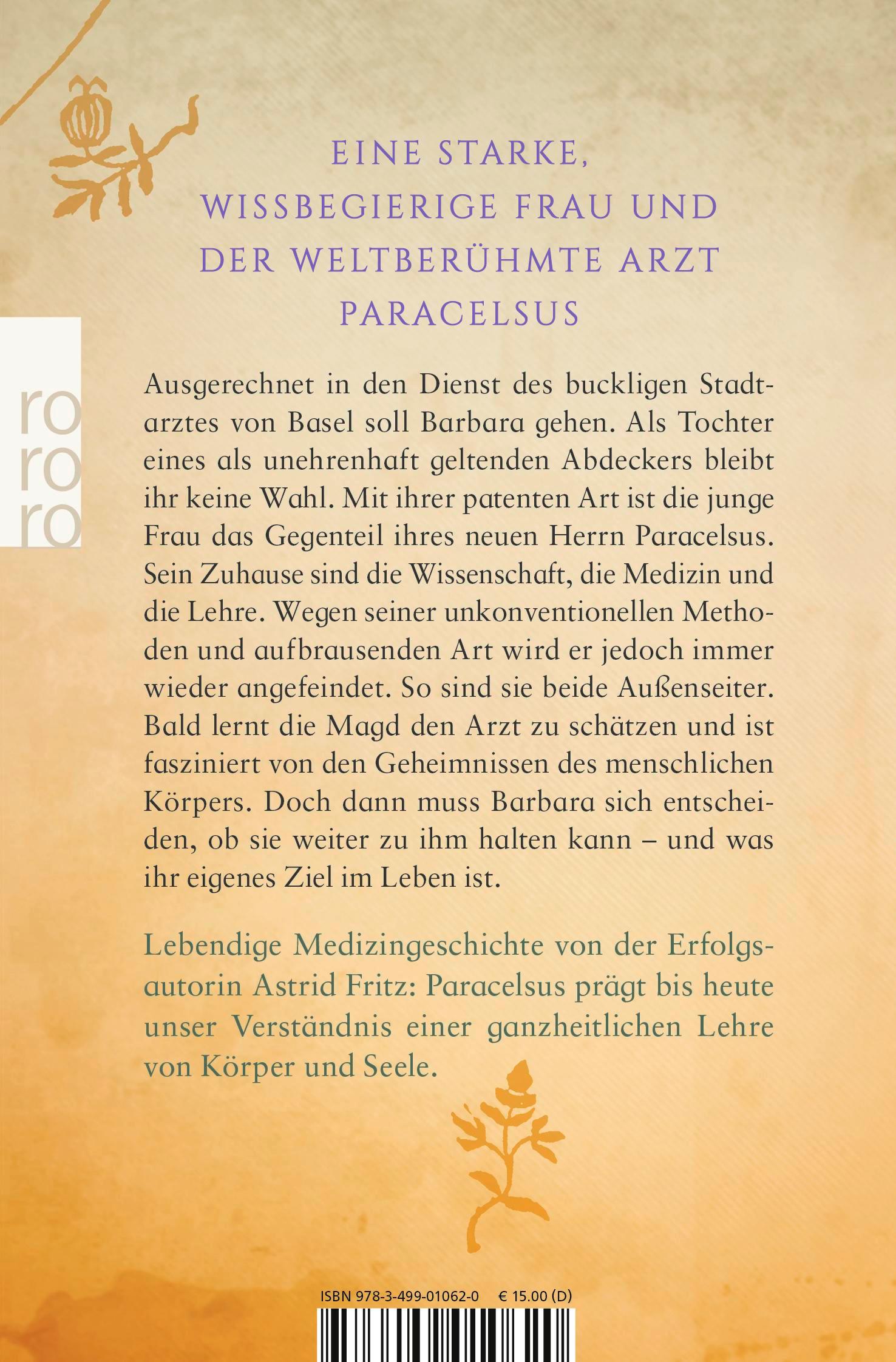 Rückseite: 9783499010620 | Die Magd des Medicus | Astrid Fritz | Taschenbuch | 560 S. | Deutsch