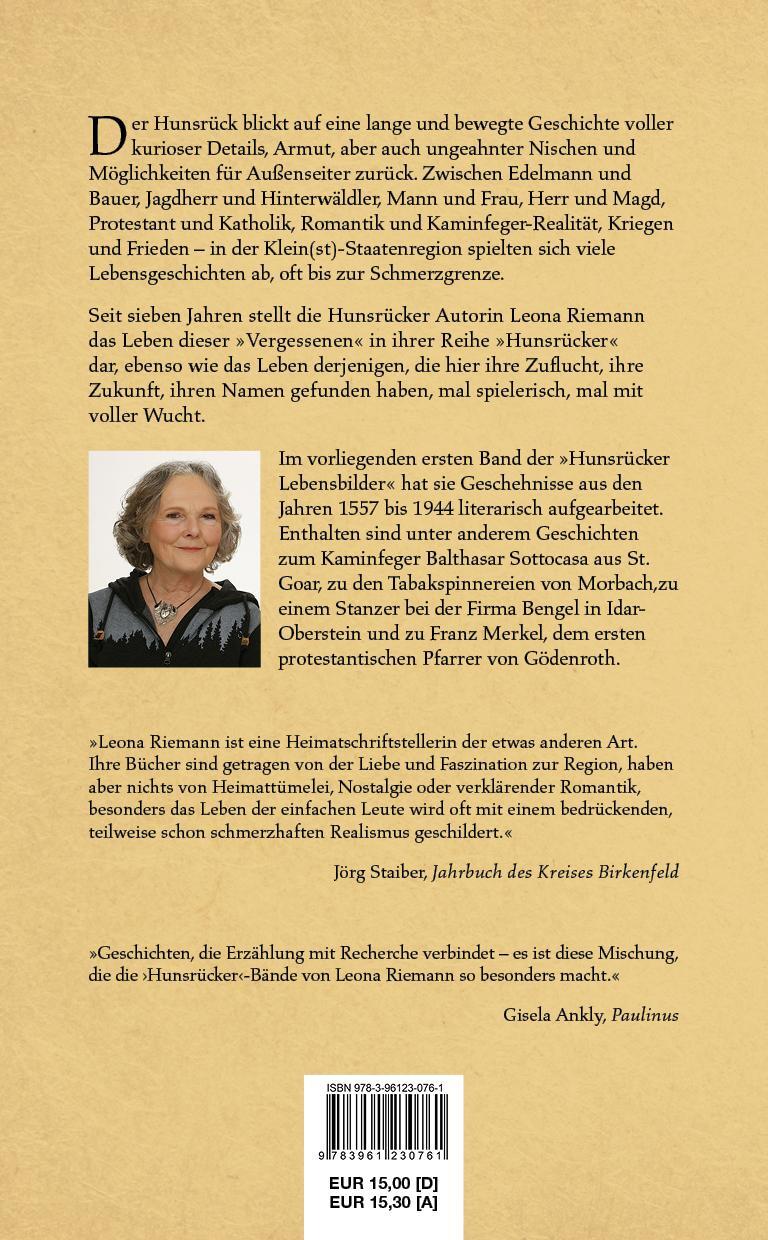 Rückseite: 9783961230761 | Hunsrücker Lebensbilder | Band 1 | Leona Riemann | Taschenbuch | 2023
