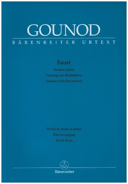 Cover: 9790006537952 | Faust, Klavierauszug vokal, Urtextausgabe | Oper in fünf Akten | 2020