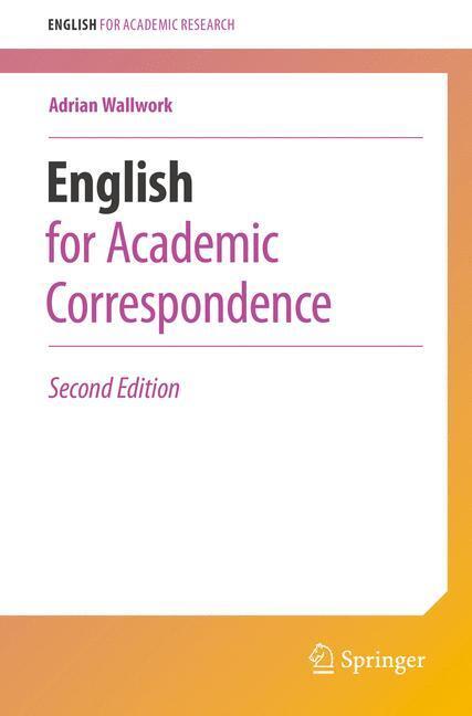 Cover: 9783319264332 | English for Academic Correspondence | Adrian Wallwork | Taschenbuch