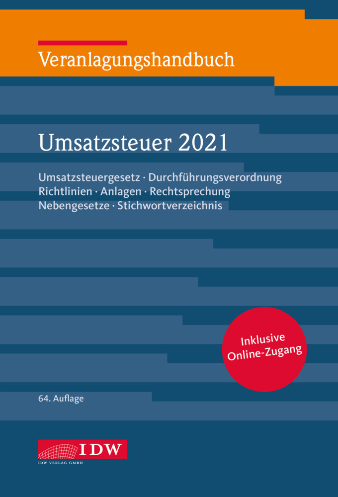 Cover: 9783802125980 | Veranlagungshandb. Umsatzsteuer 2021, 64. A., m. 1 Buch, m. 1 E-Book