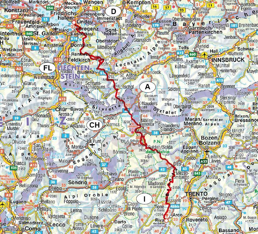 Bild: 9783763346080 | Alpenüberquerung Bodensee - Gardasee | 28 Etappen mit GPS-Tracks