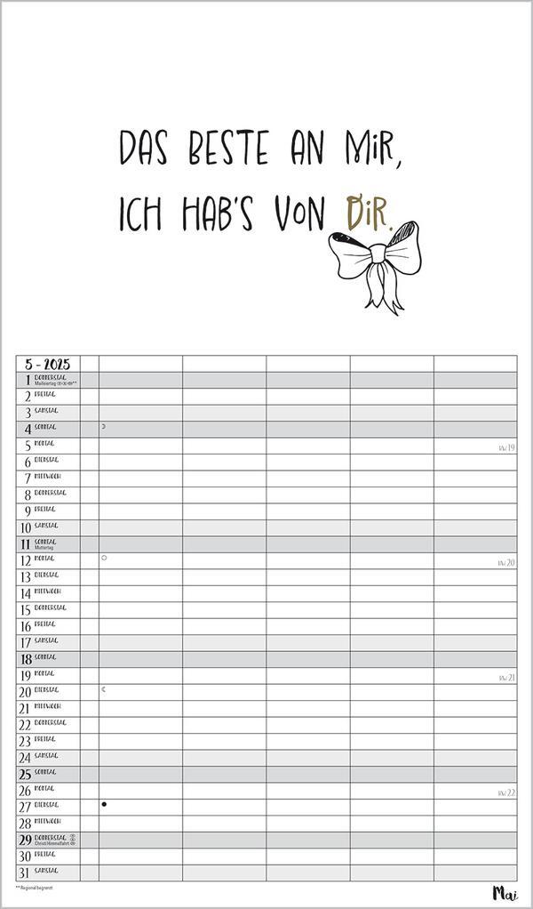 Bild: 9783731877103 | Visual Words Familienplaner 2025 | Verlag Korsch | Kalender | 14 S.