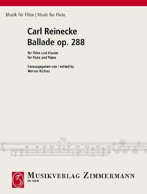 Cover: 9790010199108 | Ballade op. 288 | Für Flöte und Klavier | Werner Richter | Broschüre