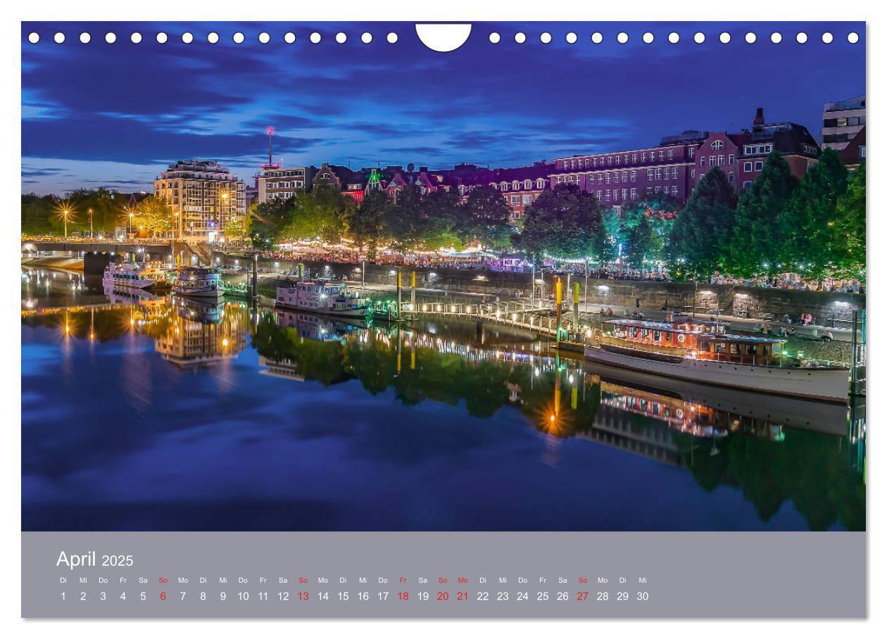 Bild: 9783435177684 | Nachts in Bremen (Wandkalender 2025 DIN A4 quer), CALVENDO...