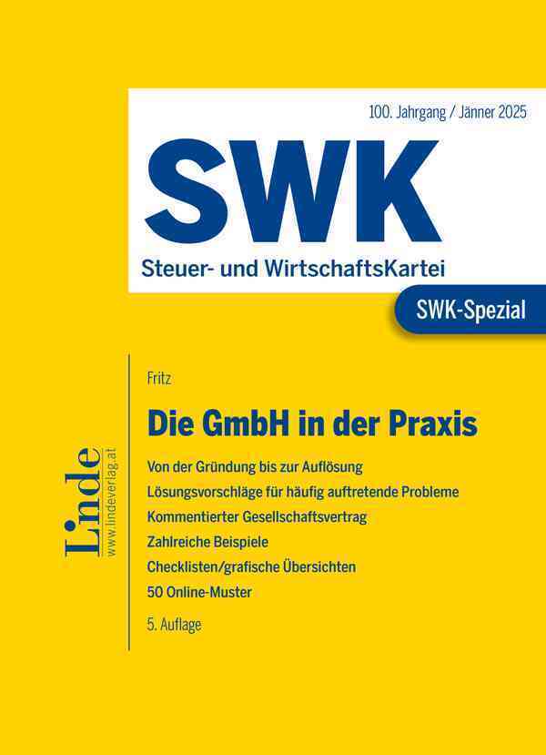 Cover: 9783707346480 | SWK-Spezial Die GmbH in der Praxis | Christian Fritz | Taschenbuch