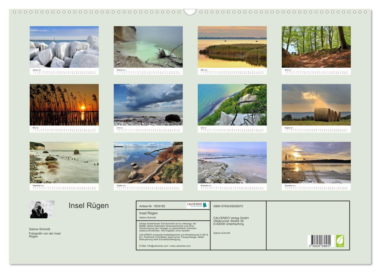 Bild: 9783435836970 | Insel Rügen (Wandkalender 2025 DIN A2 quer), CALVENDO Monatskalender