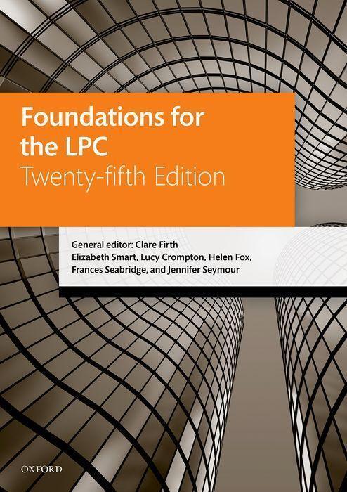 Cover: 9780192844279 | Foundations for the LPC | Clare Firth (u. a.) | Englisch | 2021