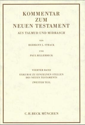 Cover: 9783406027291 | Kommentar zum Neuen Testament aus Talmud und Midrasch Bd. 4:...
