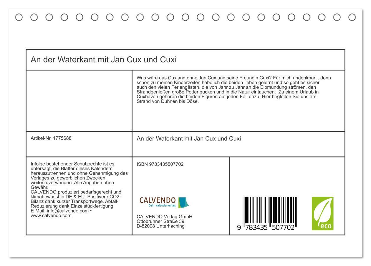 Bild: 9783435507702 | An der Waterkant mit Jan Cux und Cuxi (Tischkalender 2025 DIN A5...