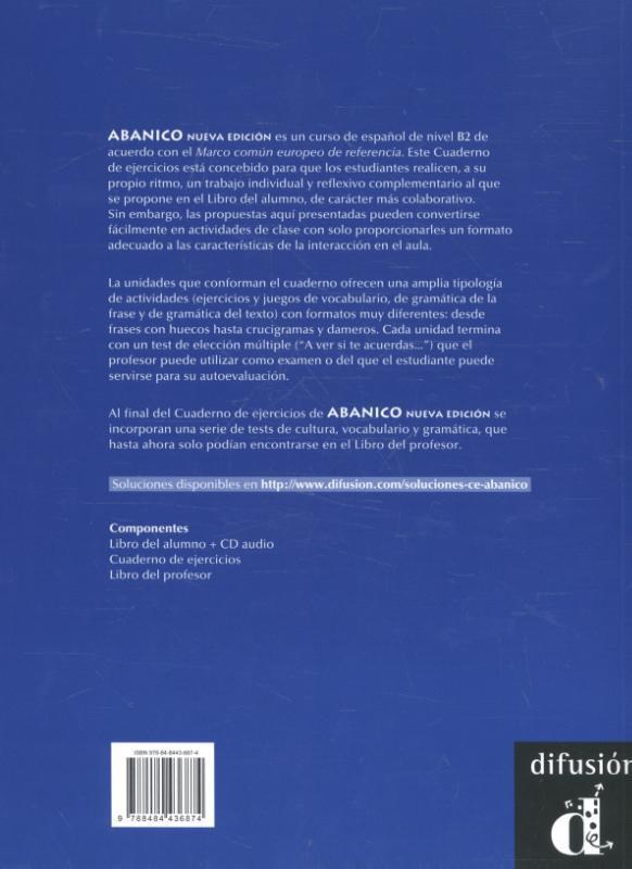 Rückseite: 9788484436874 | Abanico B2. Cuaderno De Ejercicios | Nueva Edicion / New Edition