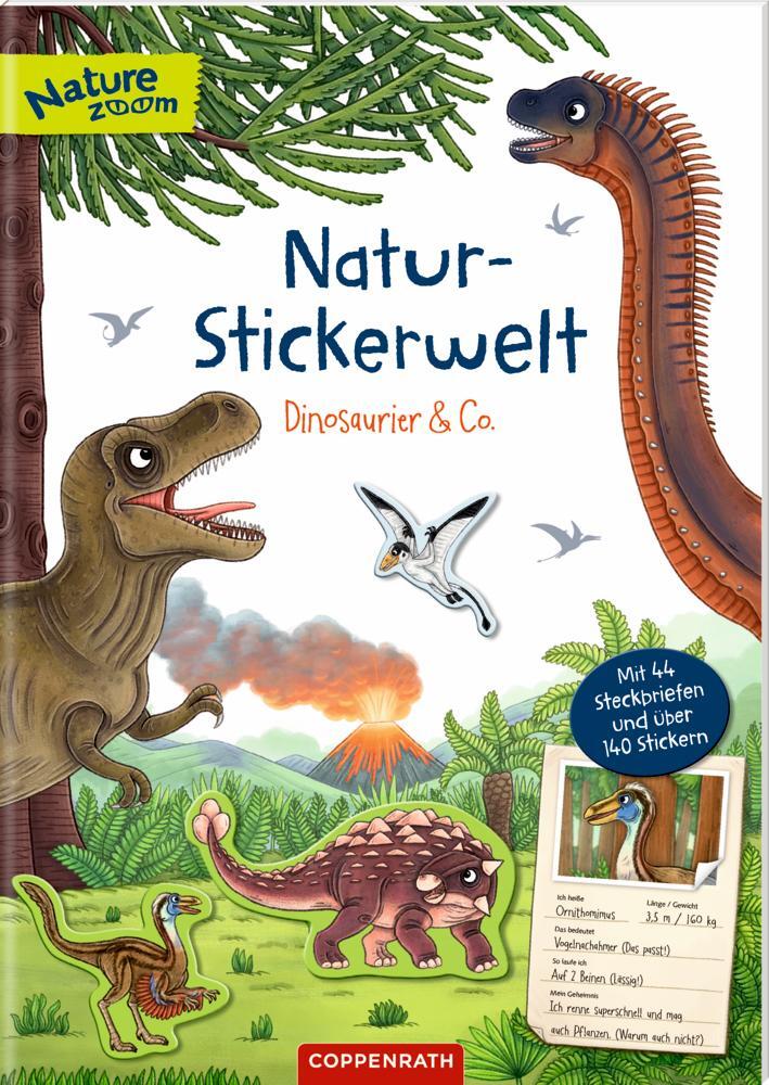Cover: 9783649638308 | Natur-Stickerwelt - Dinosaurier & Co. | Broschüre | Nature Zoom | 2021