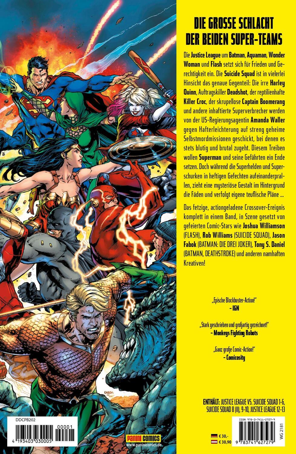 Rückseite: 9783741627279 | Justice League vs. Suicide Squad | Joshua Williamson (u. a.) | Buch