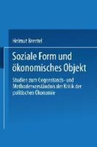 Cover: 9783531120621 | Soziale Form und ökonomisches Objekt | Helmut Brentel | Taschenbuch