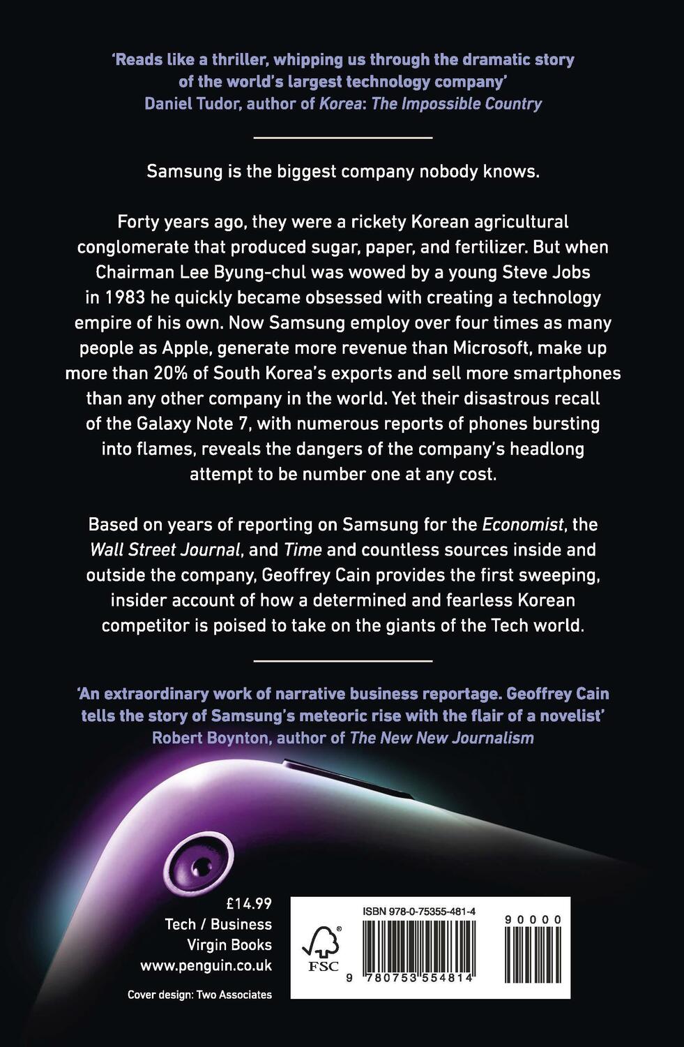 Rückseite: 9780753554814 | Samsung Rising | Inside the secretive company conquering Tech | Cain