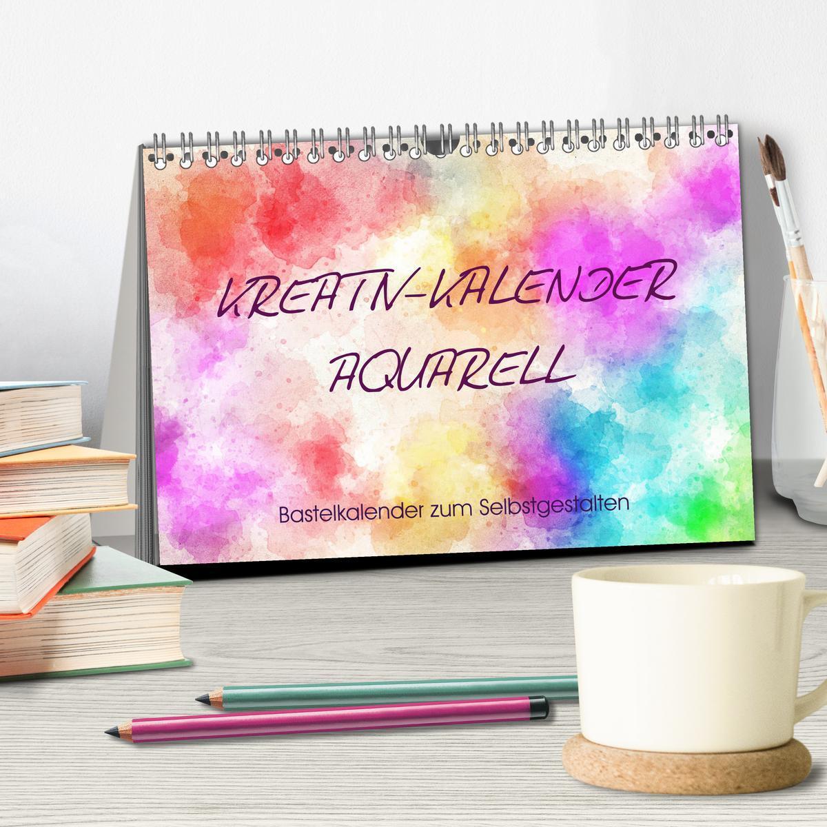 Bild: 9783435182701 | Kreativ-Kalender Aquarell. Bastelkalender zum Selbstgestalten...