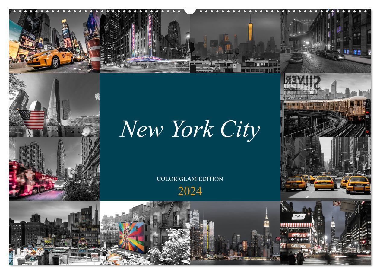 Cover: 9783383044809 | New York City - Color Glam Edition (Wandkalender 2024 DIN A2 quer),...