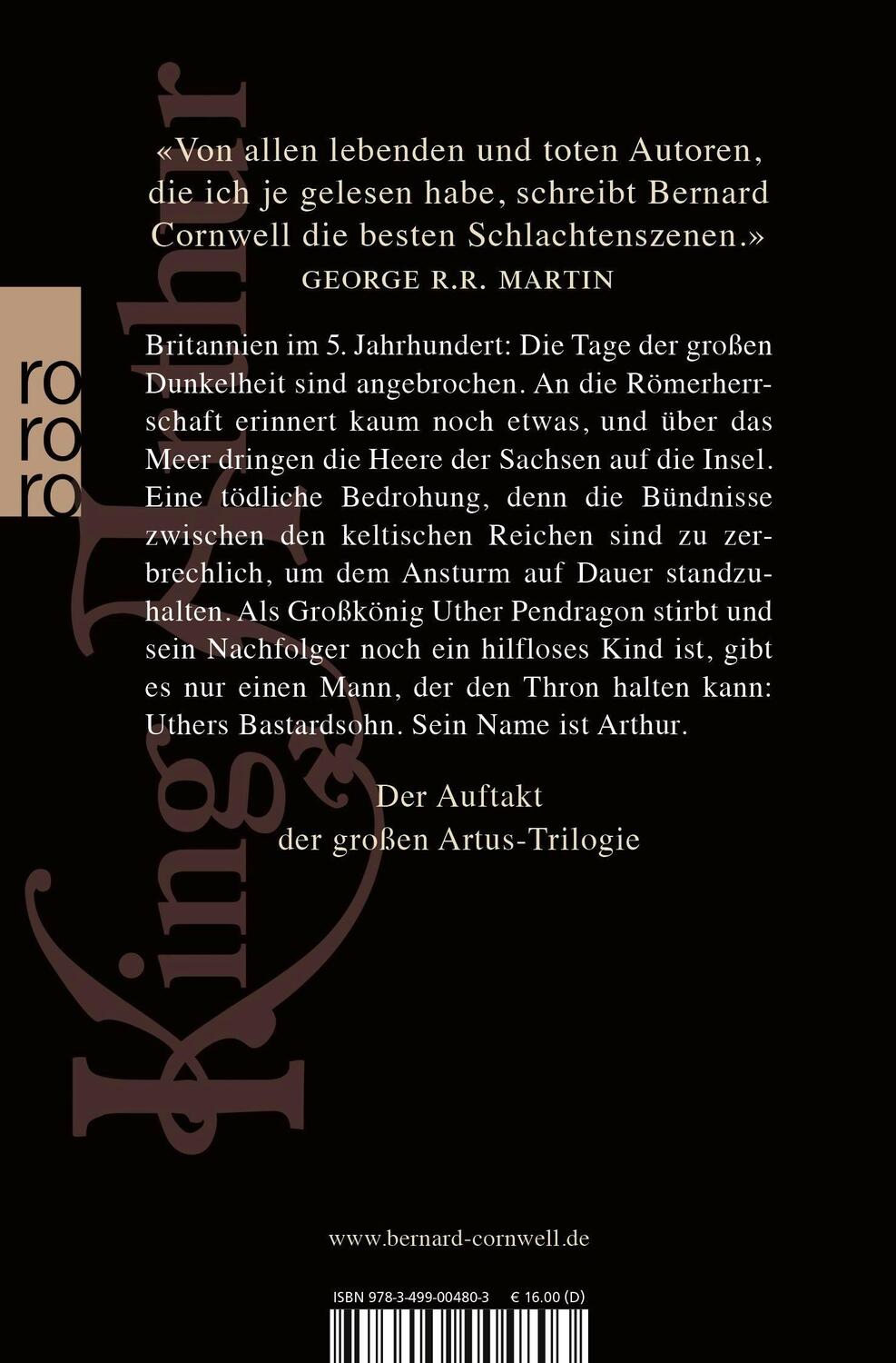 Rückseite: 9783499004803 | King Arthur: Der Winterkönig | Historischer Roman | Bernard Cornwell