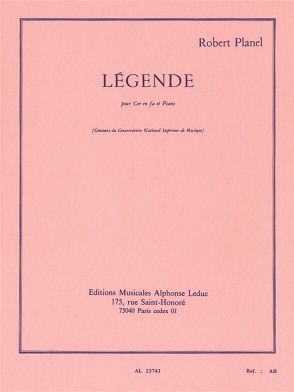 Cover: 9790046237430 | Legende Cor En Fa Et Piano | Robert Planel | Buch | Alphonse Leduc