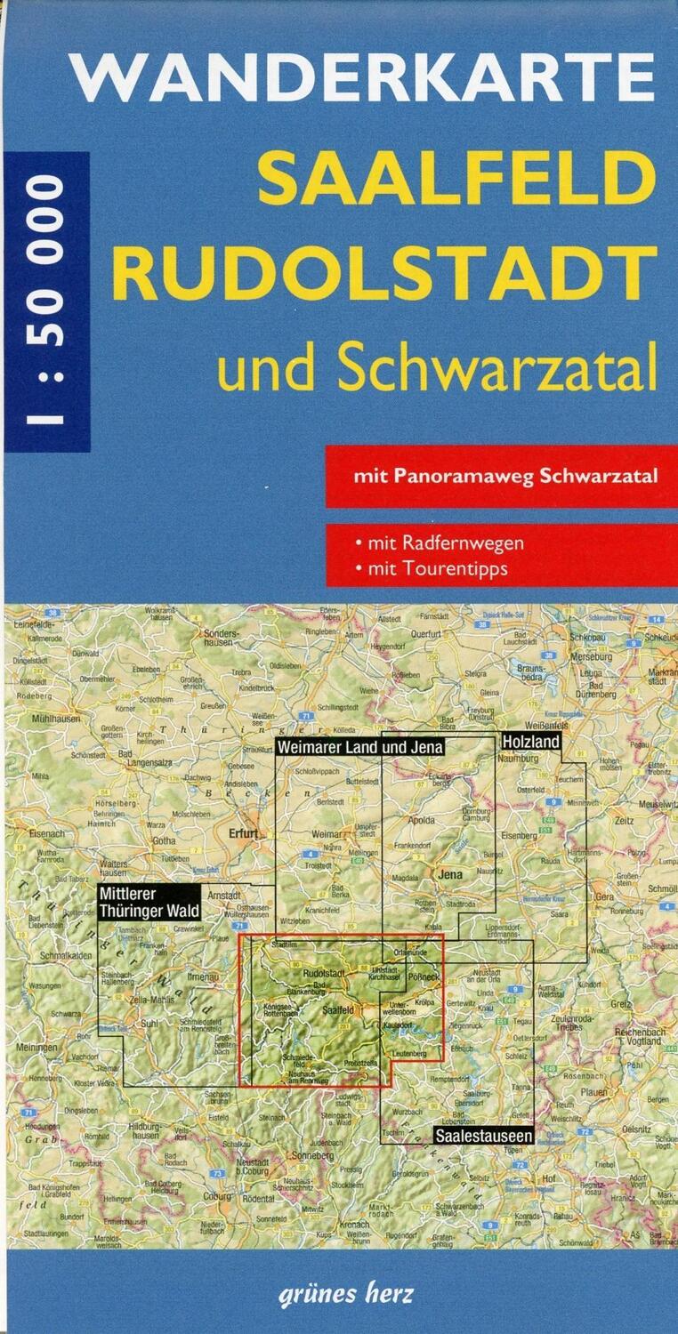 Cover: 9783935621038 | Saalfeld, Rudolstadt und Schwarzatal 1 : 50 000 Wanderkarte | Gebhardt