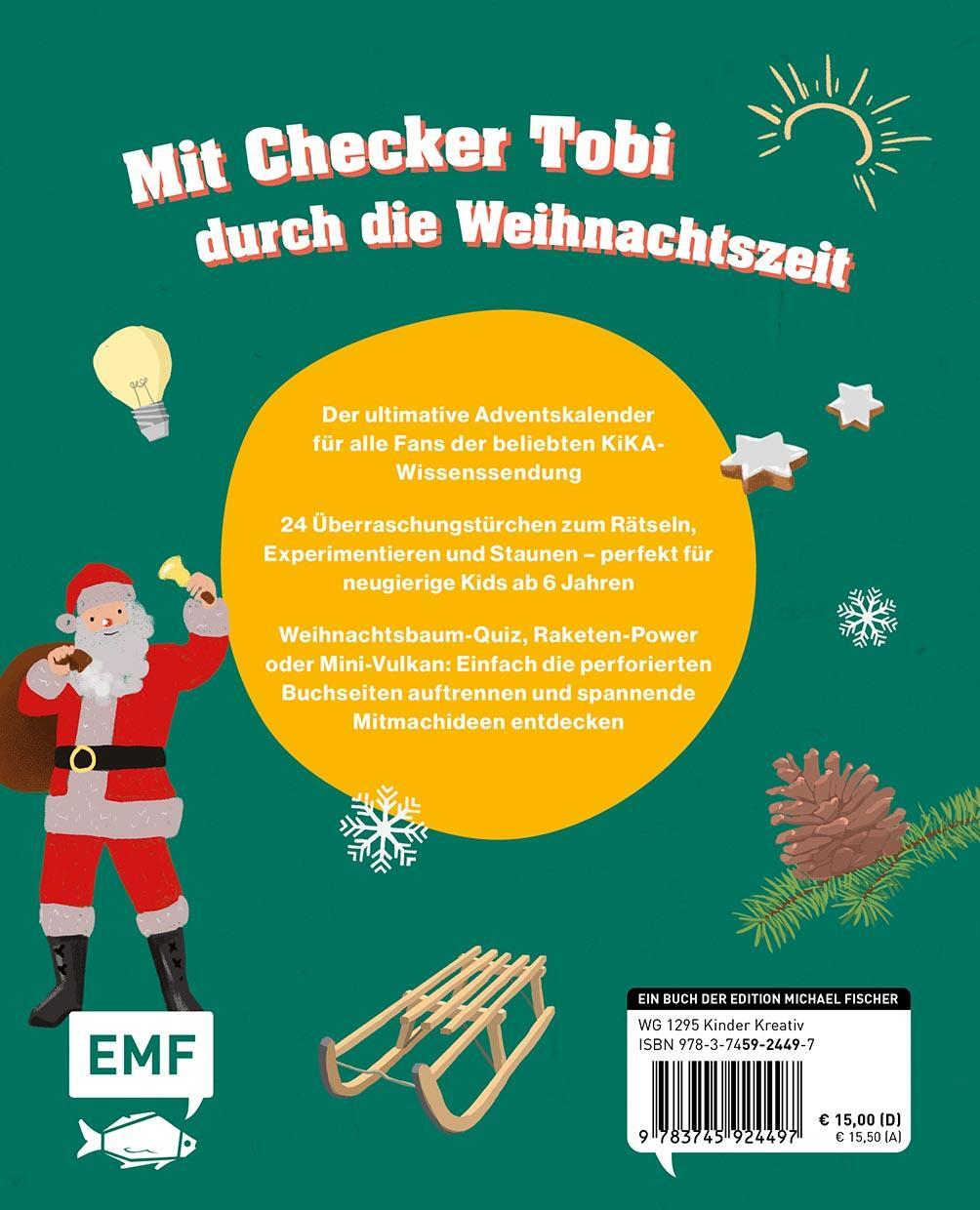 Rückseite: 9783745924497 | Checker Tobi: Das Adventskalender-Buch: Der X-mas-Check | Checker Tobi