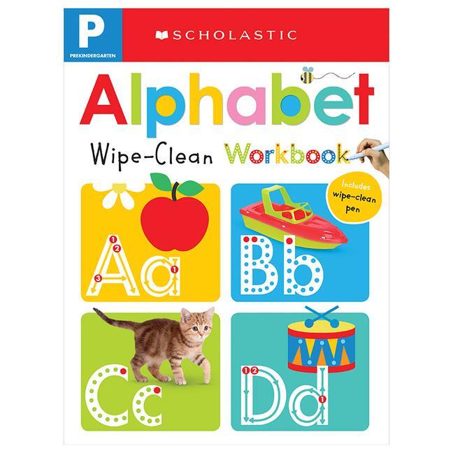 Cover: 9781338161489 | Pre-K Alphabet Wipe-Clean Workbook: Scholastic Early Learners...