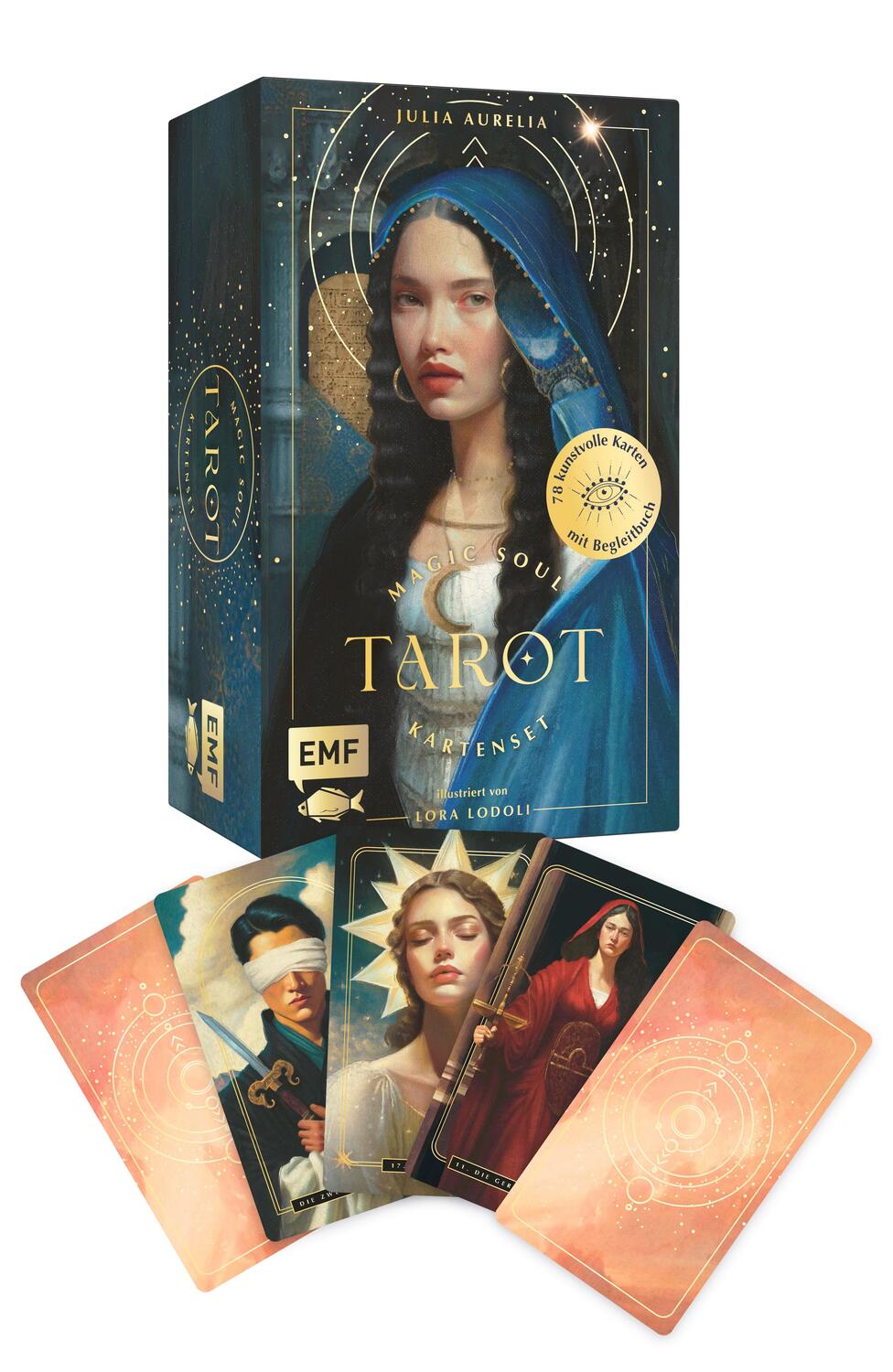 Cover: 9783745919455 | Tarot-Kartenset: Magic Soul Tarot | Julia Aurelia | Taschenbuch | 2023