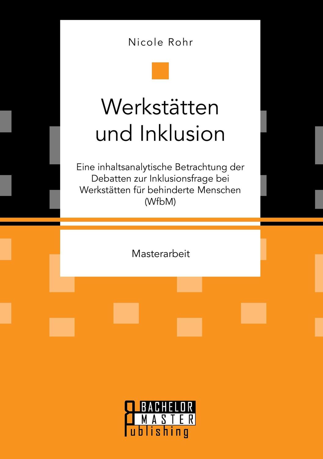 Cover: 9783958204911 | Werkstätten und Inklusion. Eine inhaltsanalytische Betrachtung der...