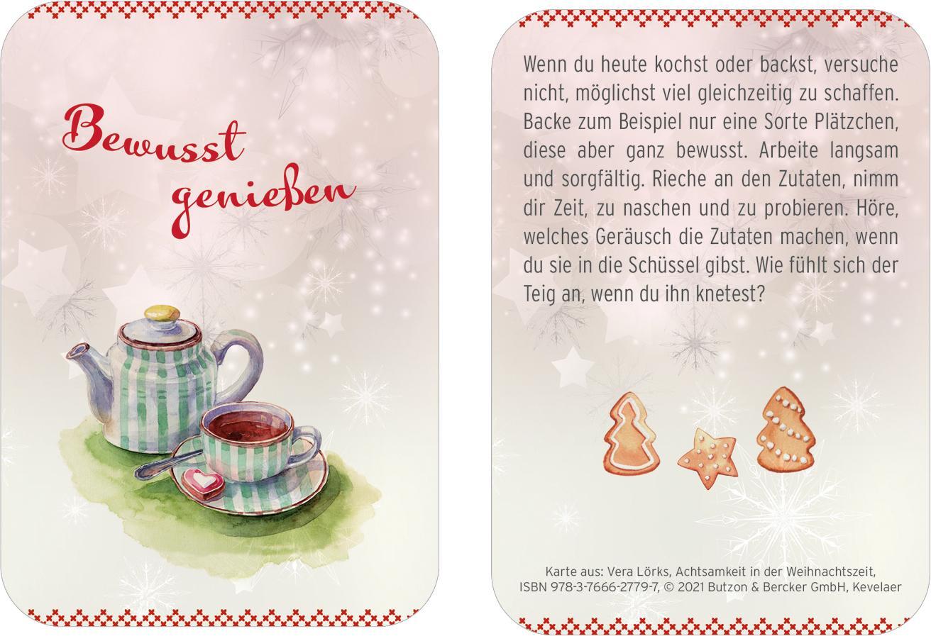 Bild: 9783766627797 | Achtsamkeit in der Weihnachtszeit | Box mit 48 Karten | Vera Lörks