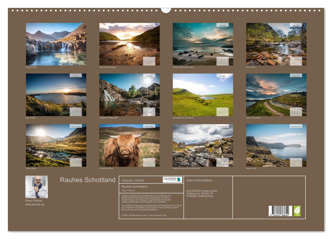 Bild: 9783435368624 | Rauhes Schottland (Wandkalender 2025 DIN A2 quer), CALVENDO...