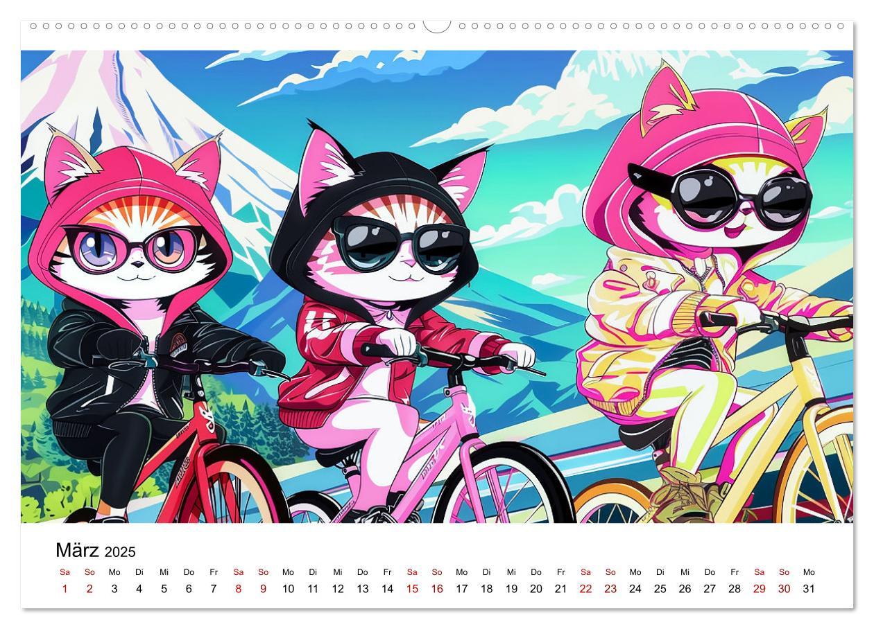 Bild: 9783457138779 | Anime Cats (Wandkalender 2025 DIN A2 quer), CALVENDO Monatskalender