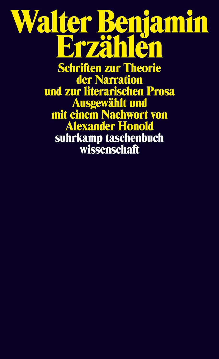 Cover: 9783518294413 | Erzählen | Walter Benjamin | Taschenbuch | Deutsch | 2007 | Suhrkamp