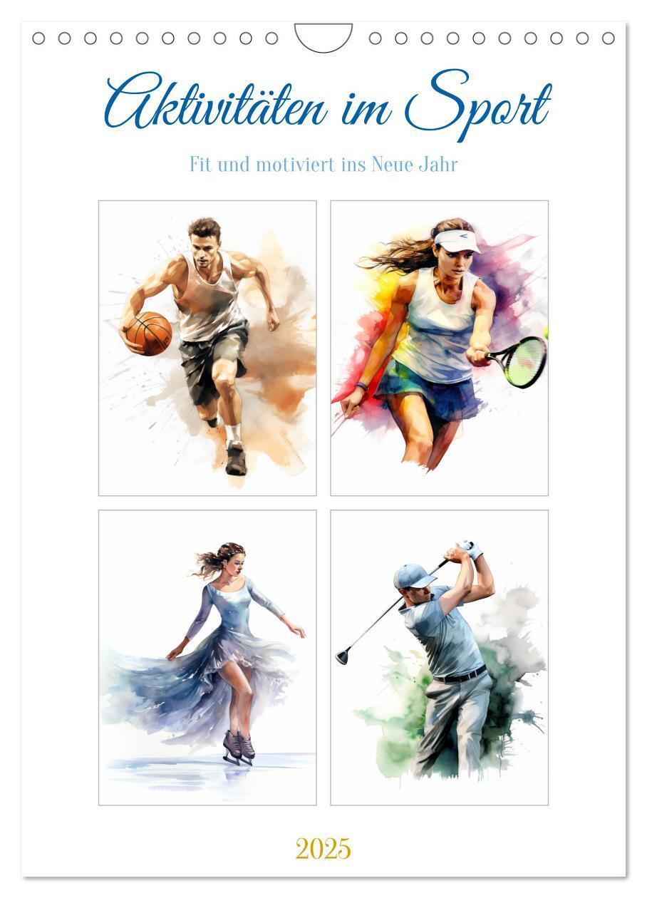 Cover: 9783435846900 | Aktivitäten im Sport (Wandkalender 2025 DIN A4 hoch), CALVENDO...