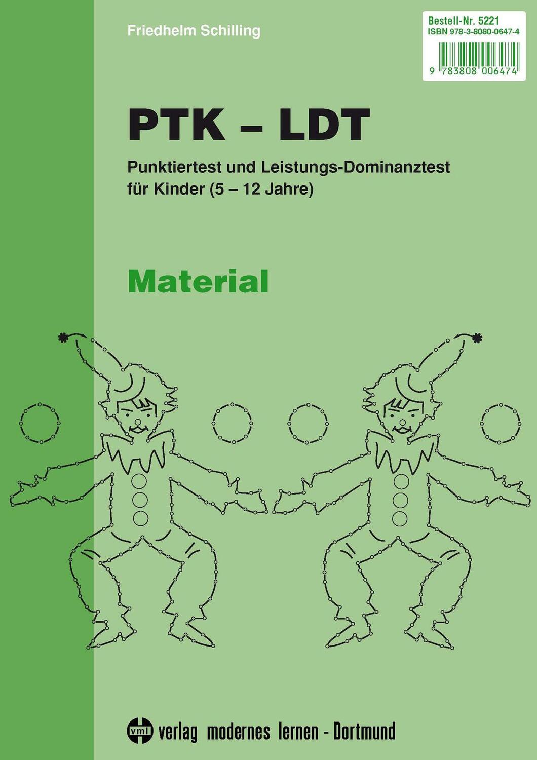 Cover: 9783808006474 | PTK - LDT Material | Testvorlagen und Testauswertungsbogen | Schilling