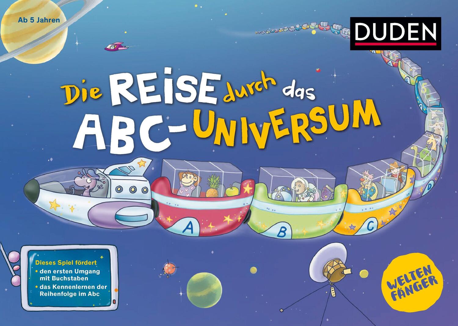 Cover: 9783411702558 | Die Reise durch das Abc-Universum | Spiel | Weltenfänger | Deutsch