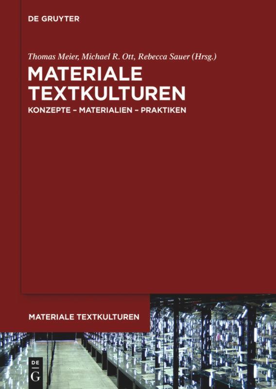 Cover: 9783110371284 | Materiale Textkulturen | Konzepte ¿ Materialien ¿ Praktiken | Buch