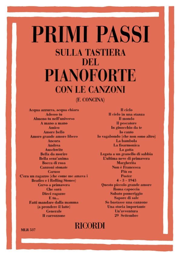 Cover: 9790215105379 | Primi Passi Sulla Tastiera Del Pianoforte Con Le | Songbuch (Klavier)