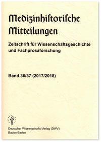 Cover: 9783868881684 | Medizinhistorische Mitteilungen. Zeitschrift für...