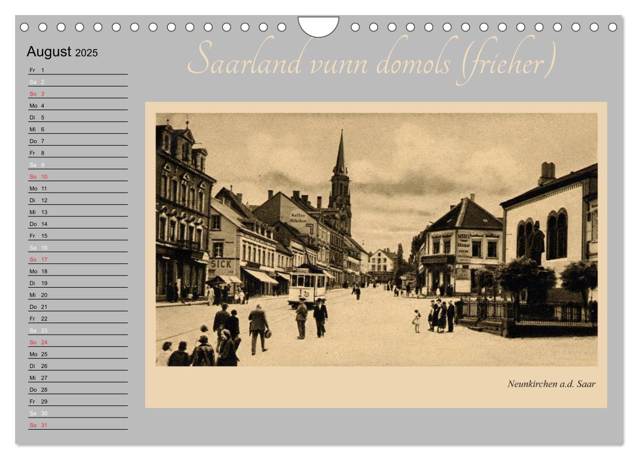 Bild: 9783435520473 | Saarland - vunn domols (frieher) (Wandkalender 2025 DIN A4 quer),...