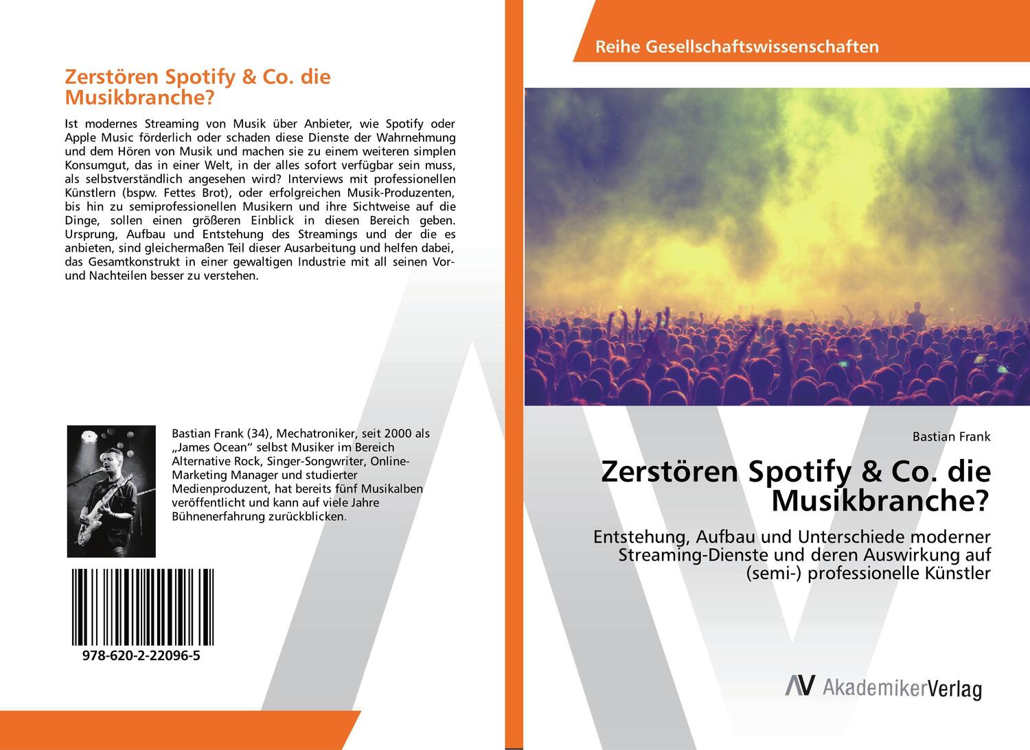 Cover: 9786202220965 | Zerstören Spotify & Co. die Musikbranche? | Bastian Frank | Buch