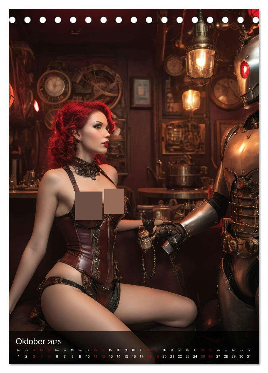 Bild: 9783383791239 | Steampunk - Stadtleben - Rotlichtviertel (Tischkalender 2025 DIN A5...