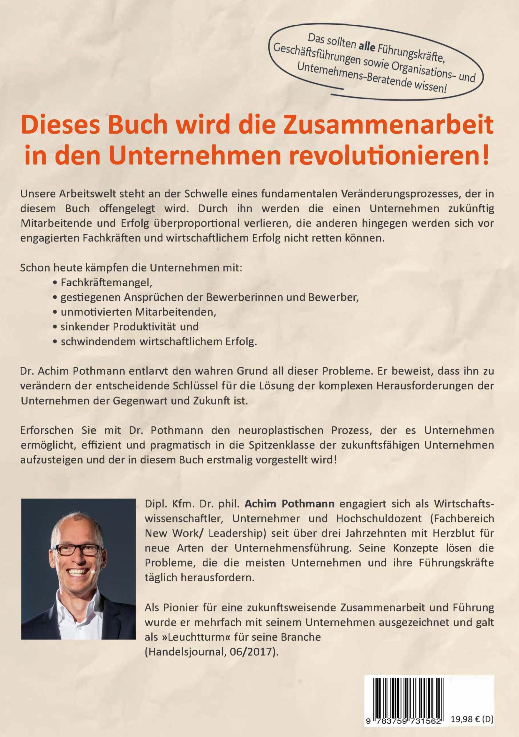 Rückseite: 9783759731562 | Die Zukunft der Unternehmen | Achim Pothmann | Taschenbuch | 190 S.