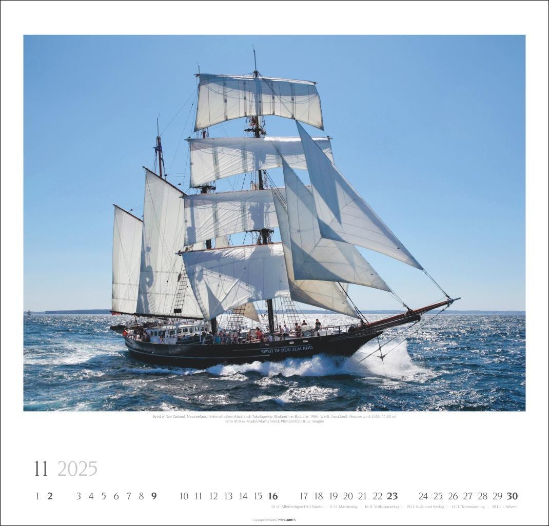 Bild: 9783839900345 | Tall Ships Kalender 2025 | Weingarten | Kalender | Spiralbindung