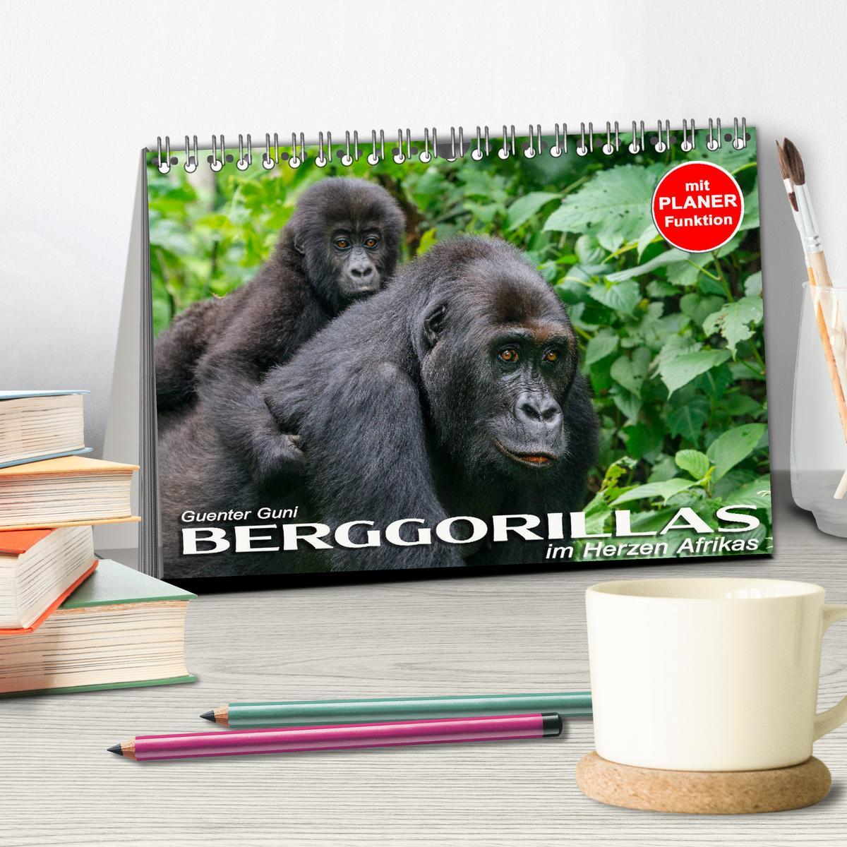 Bild: 9783435118489 | Berggorillas im Herzen Afrikas (Tischkalender 2025 DIN A5 quer),...