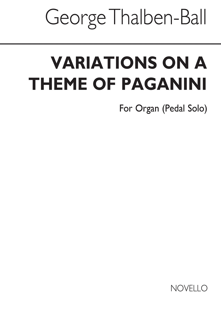 Cover: 5020679581636 | Variations On A Theme By Paganini For Organ Pedals | Thalben-Ball