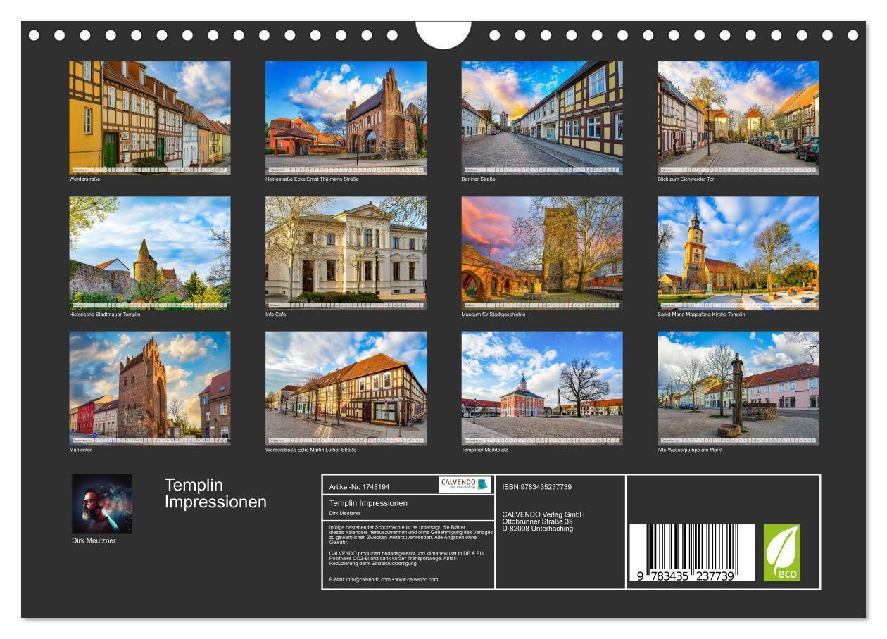 Bild: 9783435237739 | Templin Impressionen (Wandkalender 2025 DIN A4 quer), CALVENDO...