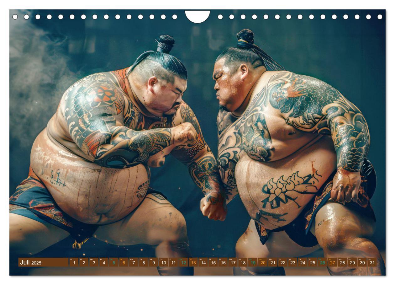 Bild: 9783383809613 | Sumo - Japans schwere Ringer (Wandkalender 2025 DIN A4 quer),...